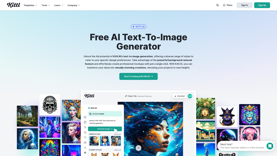 Kittl.com:AI Text to Image Generator Online - Convert Text to Image with AI Technology