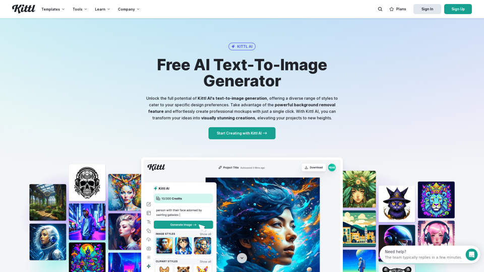 Kittl.com: Gerador de Imagens Online de Texto para Imagem - Converta Texto em Imagem com Tecnologia de IA