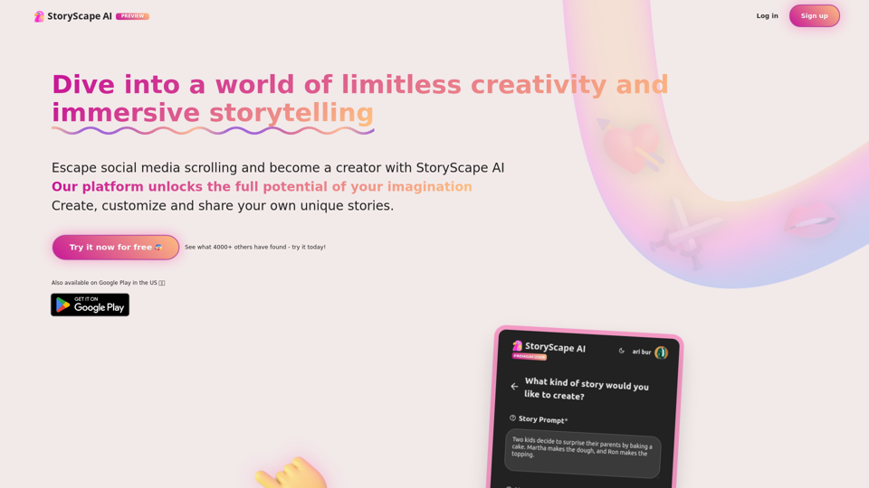 Here is a rewritten title: StoryScape AI: Revolutionizing Content Creation for Businesses
