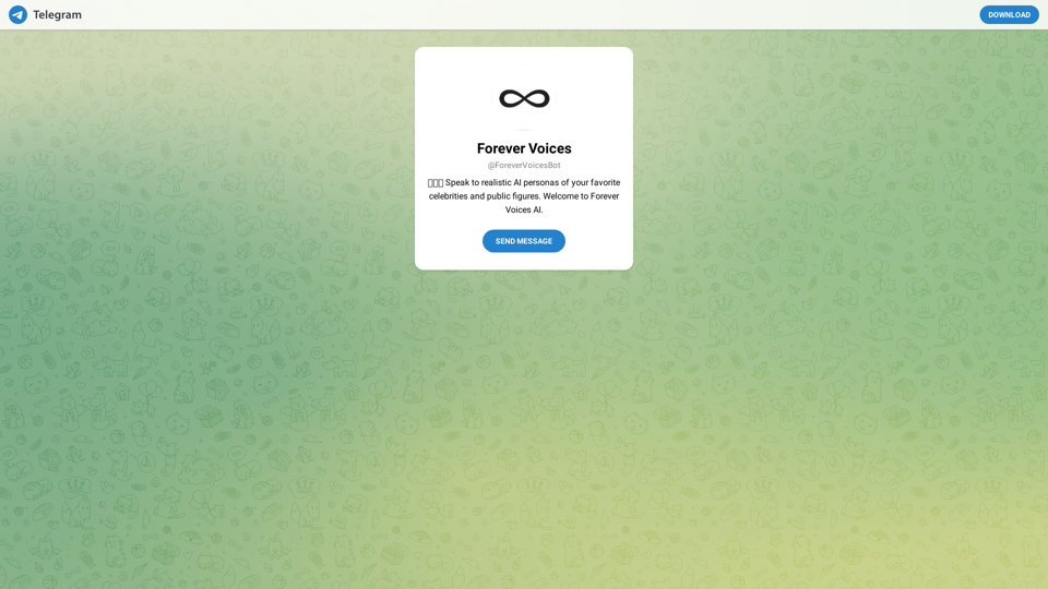 ForeverVoicesBot - Telegram 聯絡 Forever Voices Bot