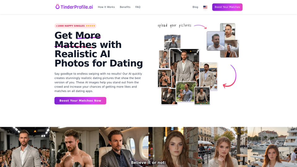 Tinderprofile.ai: Bester Tinder-Profilgenerator und KI-Verkuppler für den Erfolg beim Online-Dating