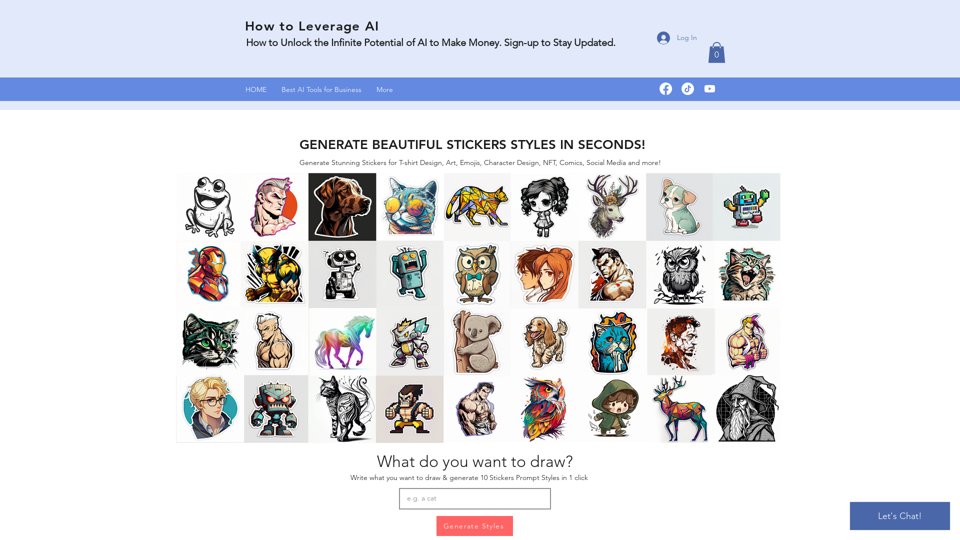 Sticker Prompt Generator for AI Leveraging