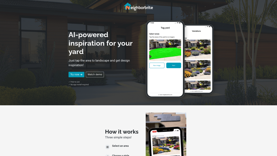 Neighborbrite: Free AI Landscape Design Ideas
