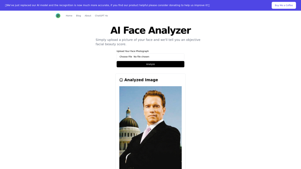 AI Face Analyzer Online - Beauty Score Calculator
