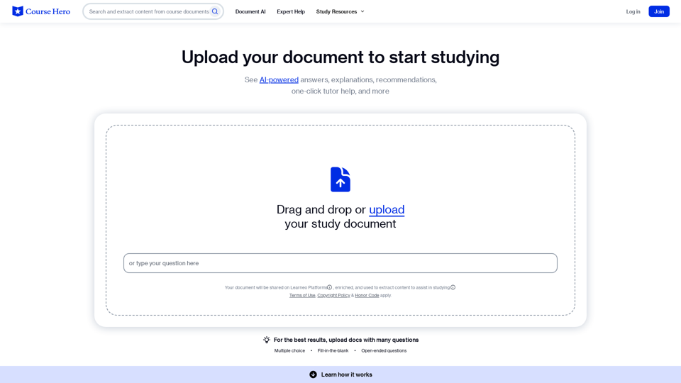 Study Smarter with Course Hero