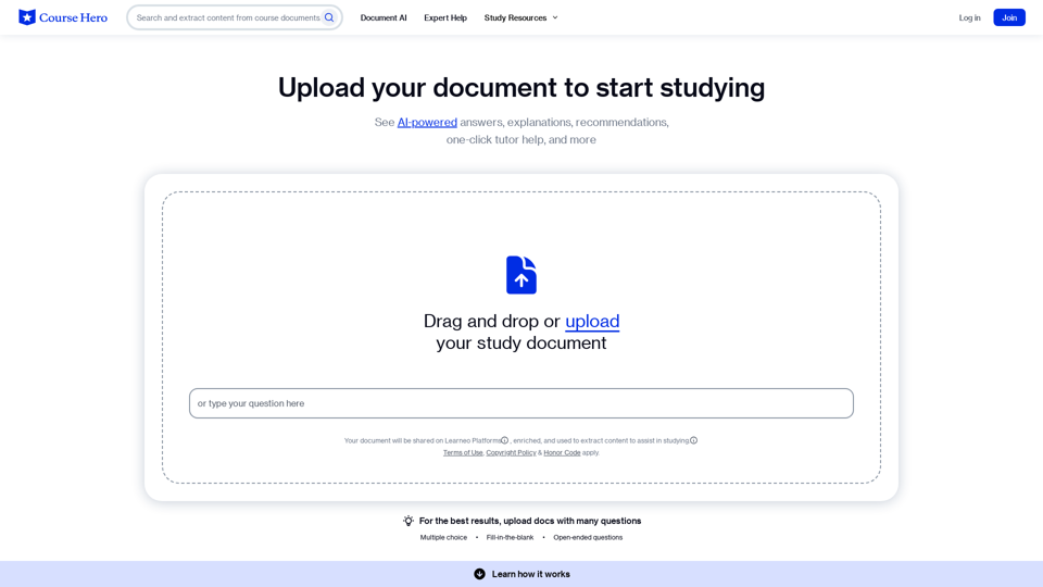 Course Hero - Study Resources, Test Prep, Homework Help, Online Tutor