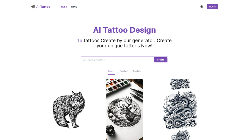 Designinkai: Custom Tattoo AI Generator - Free Design Creator