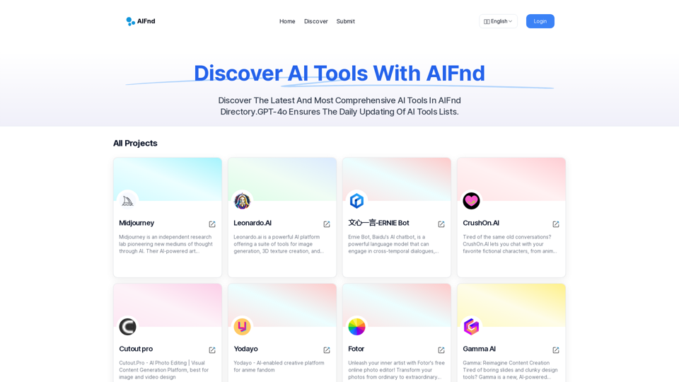 Discover the Latest AI Tools at AIFnd.net