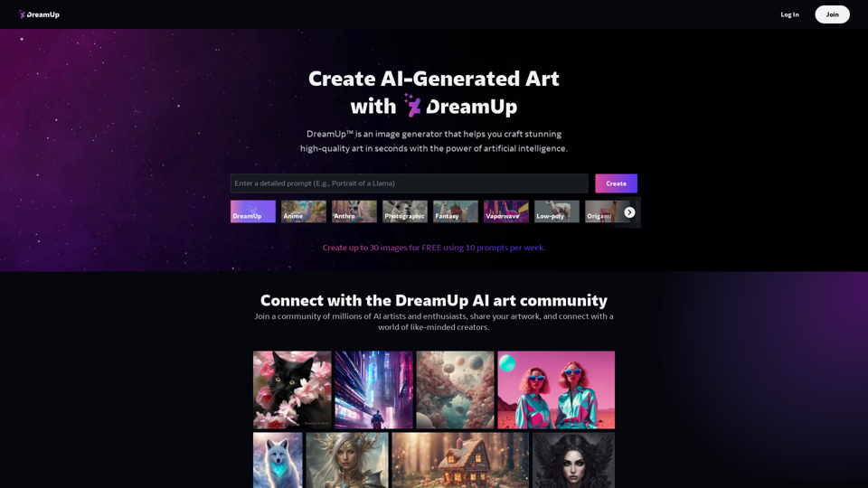 Discover the Largest Online Art Gallery and Community - DreamUp