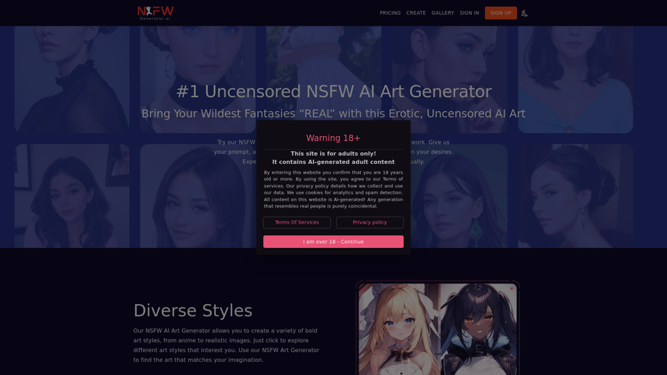 Top NSFW AI Art Generator - Uncensored and #1