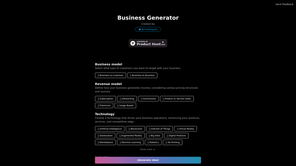 AI-Powered Business Generator for Sales & Marketing | Vercel App