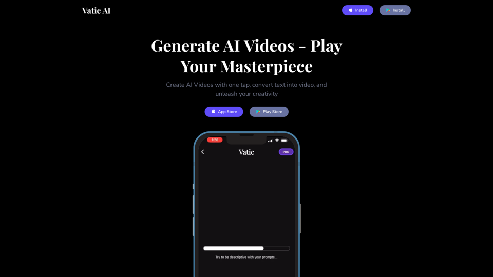 Create Free AI Videos with Vatic AI