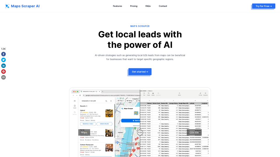 Maps Scraper AI - Automated Lead Generator & Data Extraction Tool