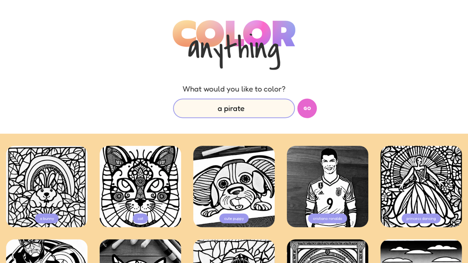 Color-Anything.com: AI Coloring Pages and Online Coloring Pages