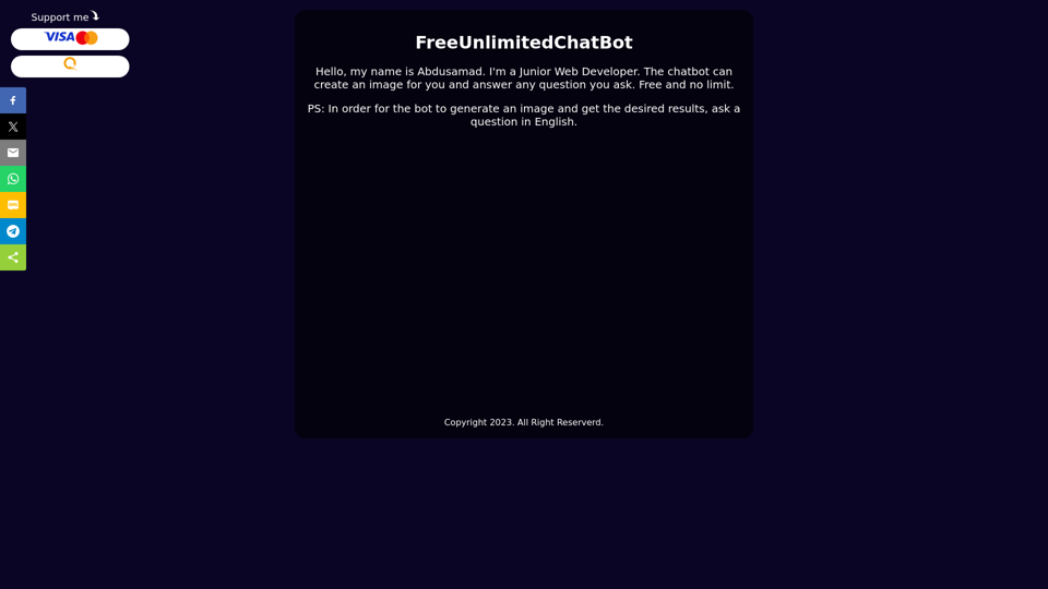 Unlimited Chatbot: FreeUnlimitedChatBot on Netlify