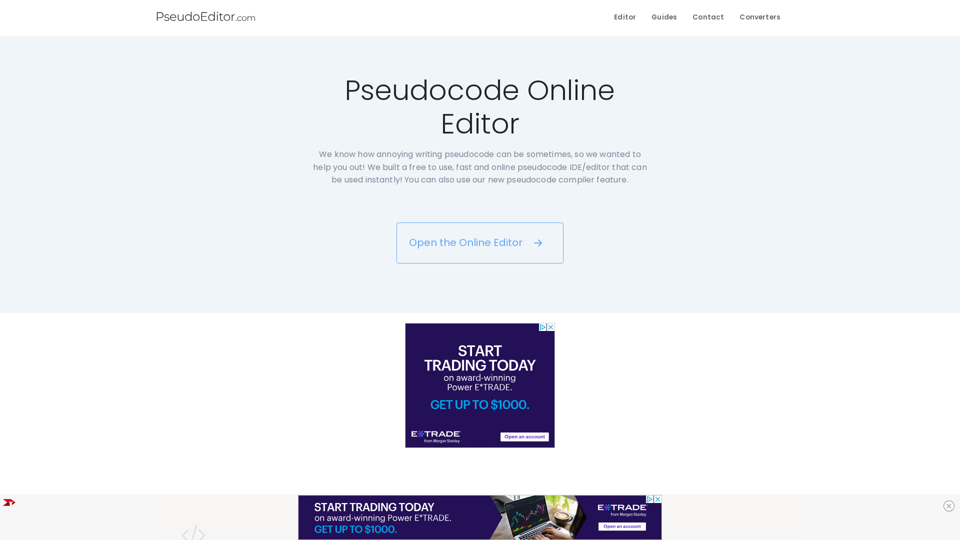 Pseudocode Editor Online | PseudoEditor