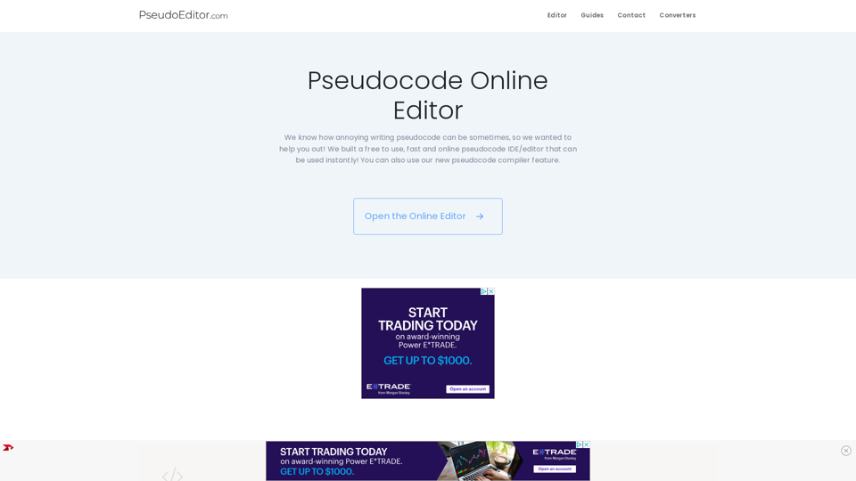 Editor de Pseudocódigo en línea | PseudoEditor