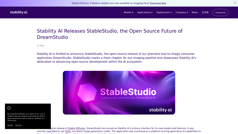 Stability AI Unveils StableStudio: The Open Source Future of DreamStudio
