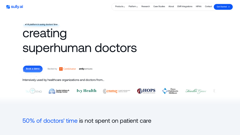 Sully.ai - Leading AI Solution for Doctors and Medical Data