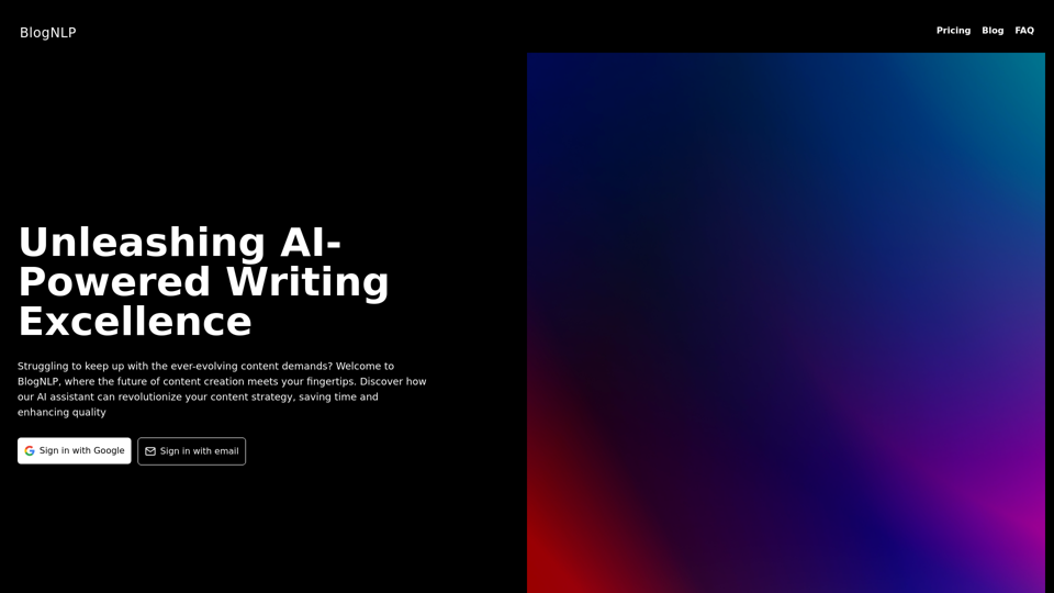 Revolutionize Your Writing with AI - Free Trial | BlogNLP