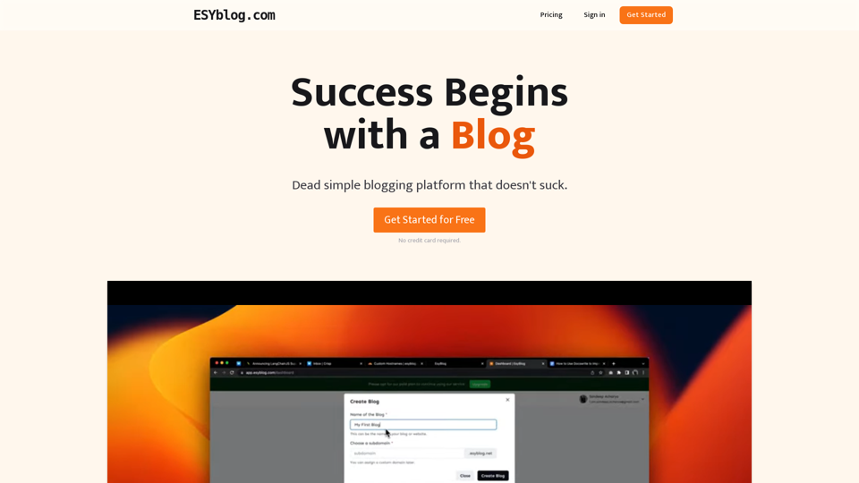 EsyBlog - User-Friendly Blogging Platform