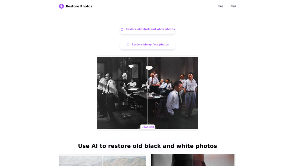 Restore Photos | AI Technology for Old Photo Restoration and Face Retouching