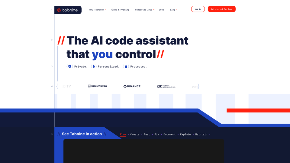 Tabnine AI code assistant | Private, personalized, protected