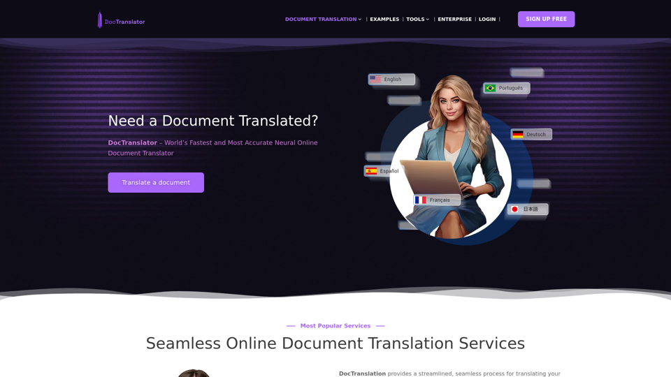Online Doc Translator: Free AI Tool ⭐️ DocTranslator