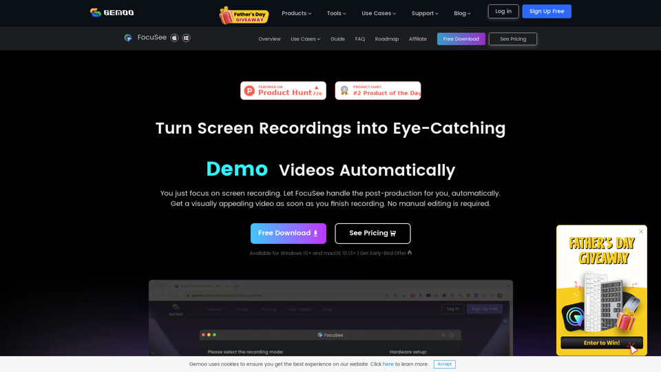 FocuSee | Screen Recording with Automatic Zoom In on the Video