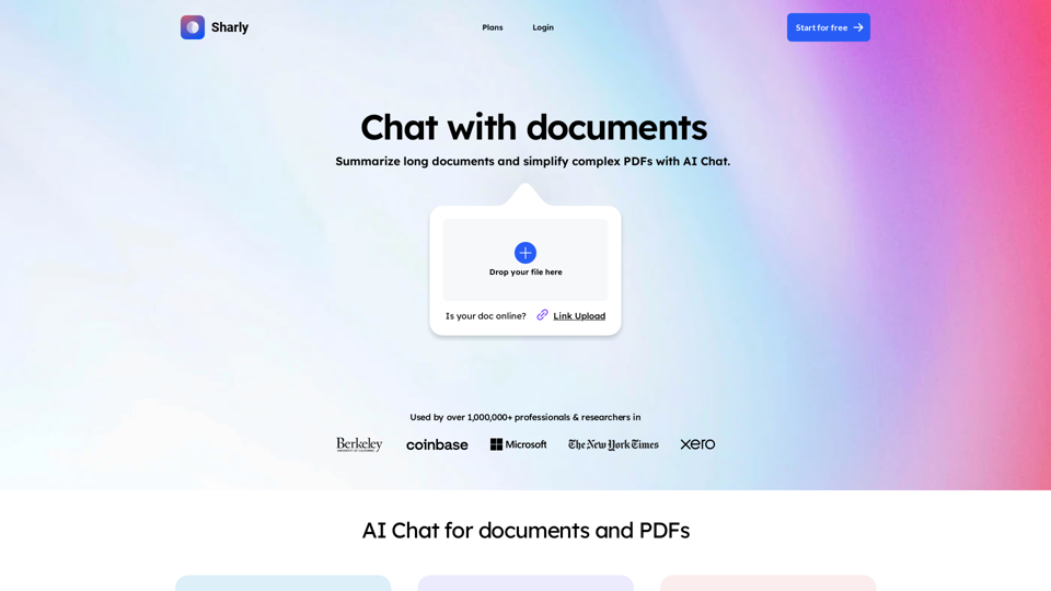 Sharly AI - AI-Powered Chatbot for Document Analysis and PDF Summarization