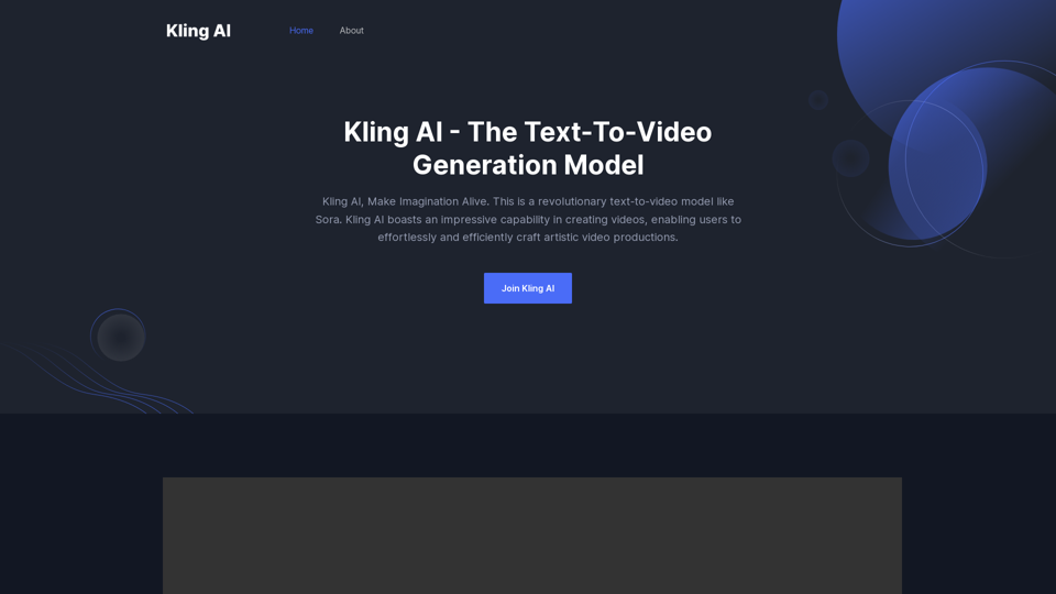 Kling AI | The Text-To-Video Generation Model.