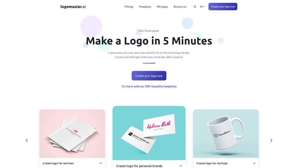 Logomaster AI - Free Logo Maker and AI Logo Generator for Professional Logo Design