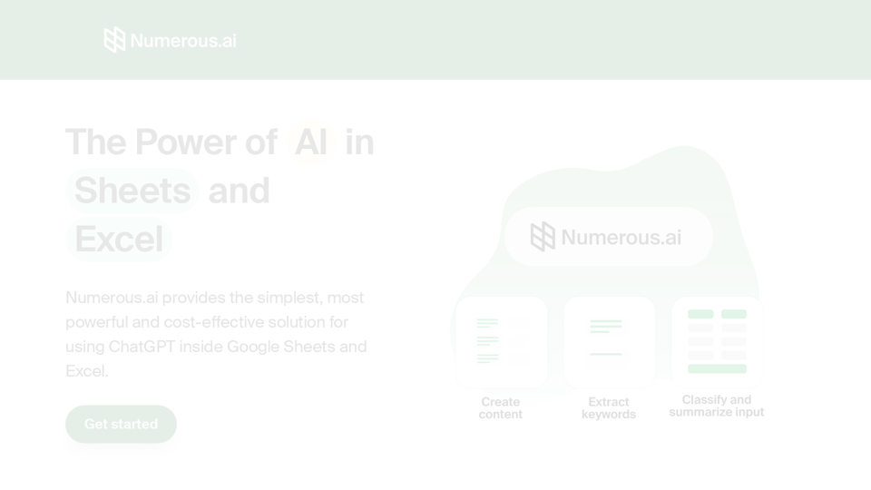 Numerous AI - โซลูชัน AI ที่สร้างสรรค์สำหรับการวิเคราะห์ข้อมูล, การเรียนรู้ของเครื่อง, และเครื่องมืออัตโนมัติ