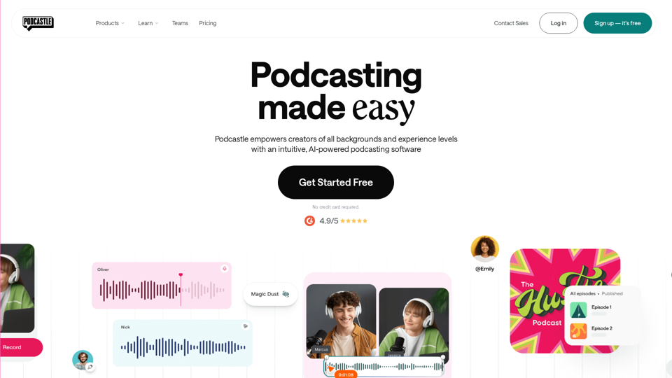 Podcastle AI - Professional-Quality Podcasts with AI Audio Editing and Online Audio Editor