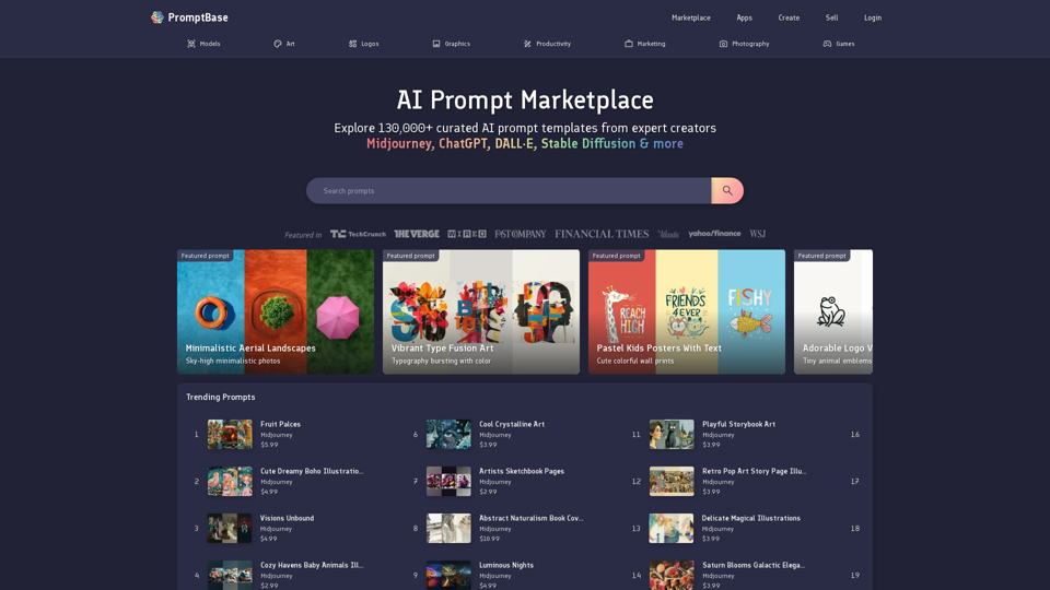PromptBase | Prompt Marketplace: Midjourney, ChatGPT, DALL·E, Stable Diffusion & more.