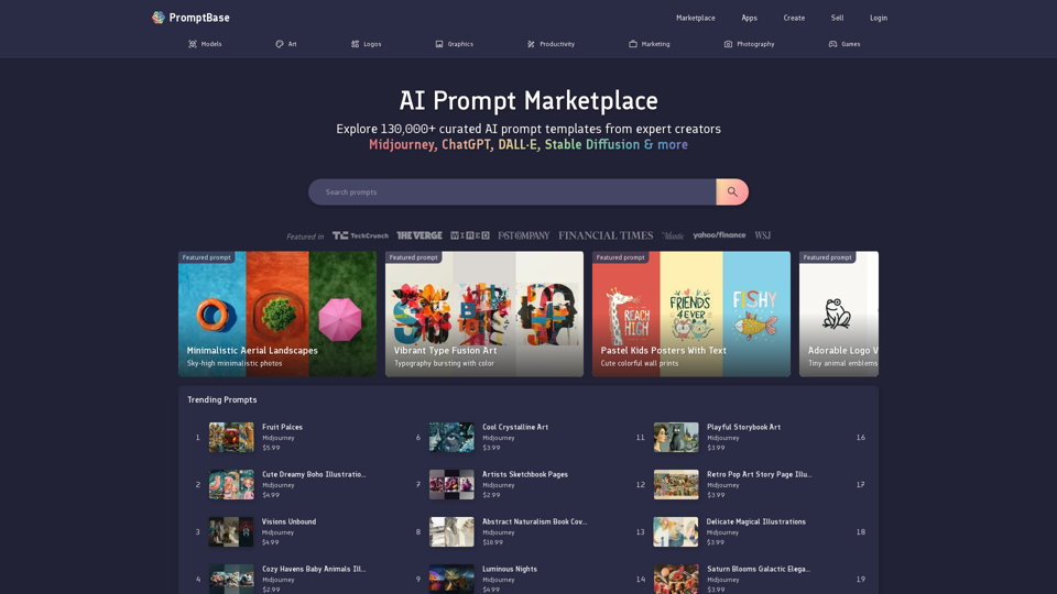 PromptBase Marketplace - 特点