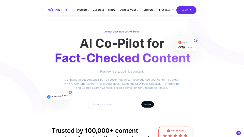 LongShot AI Co-Pilot for Content Generation and Optimization