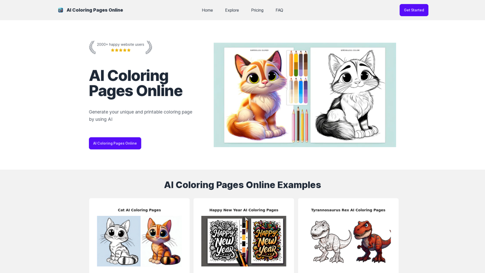 AI Coloring Pages - Features