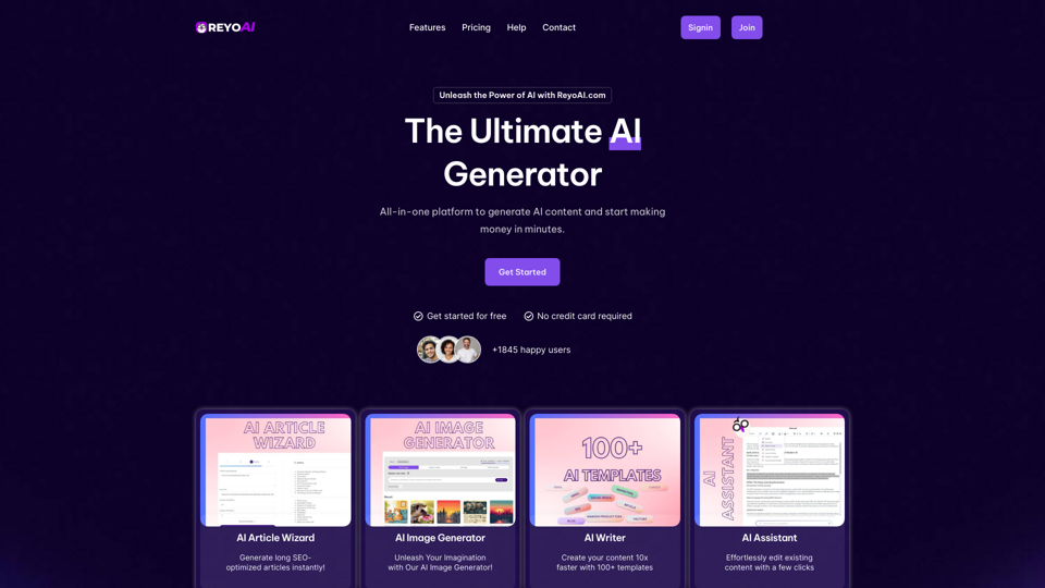 Reyo AI - The Ultimate AI Content Creation Platform