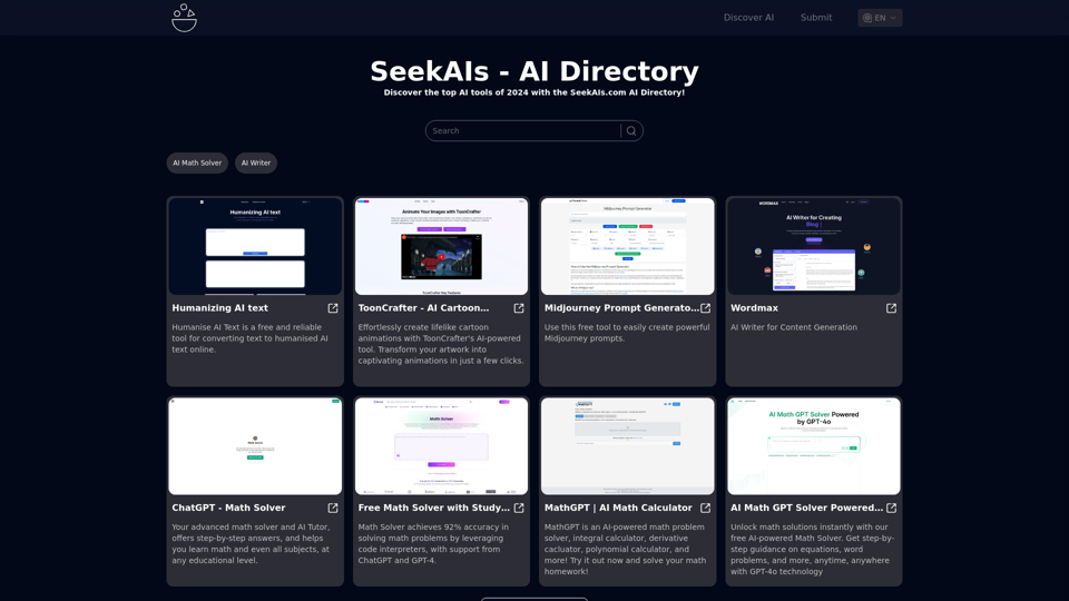 Discover AI - Directory of AI Solutions | Locate Top AI Resources