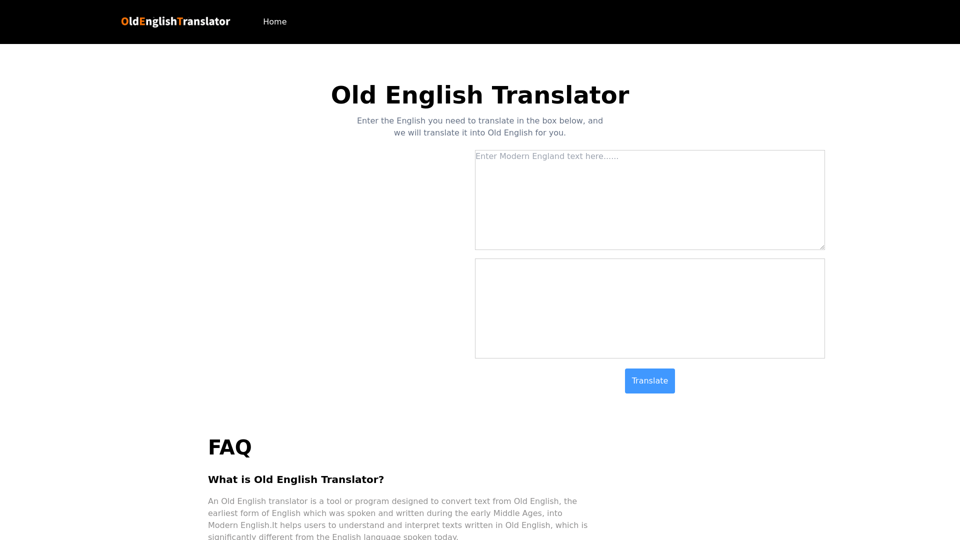 Old English Translator - Features