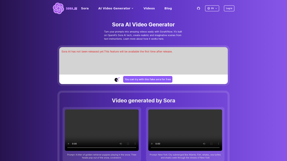 Sora AI Now - Free OpenAI Solutions