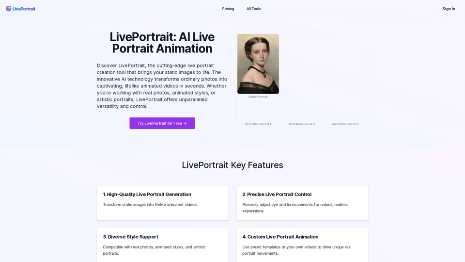 LivePortrait - Dữ Liệu Lưu Lượng