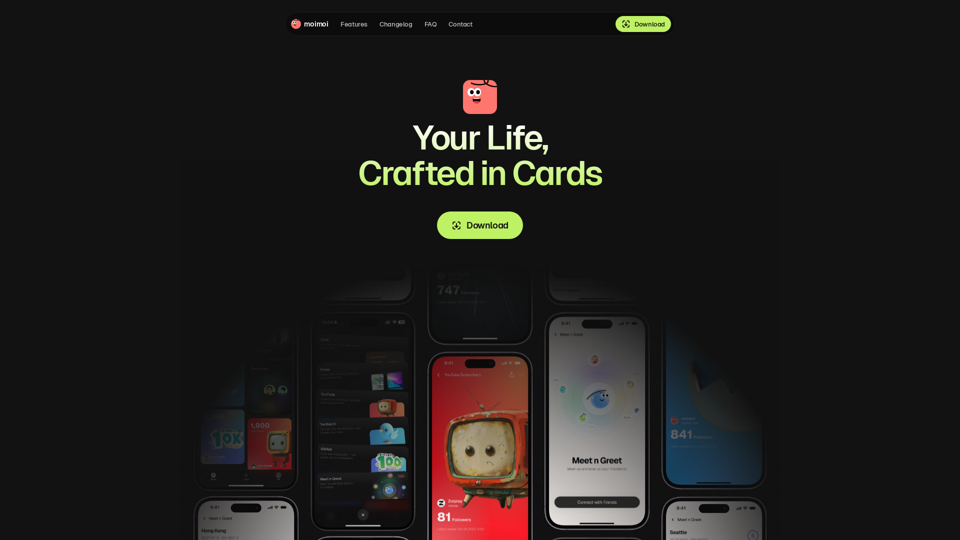 moimoi - Personal Cards and Social Communication App