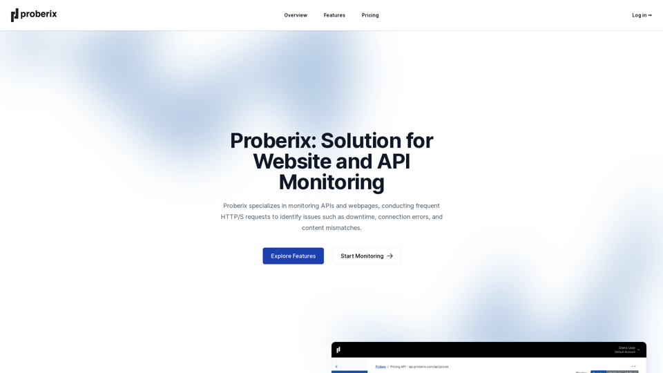 Proberix - Advanced Website & API Monitoring Solutions