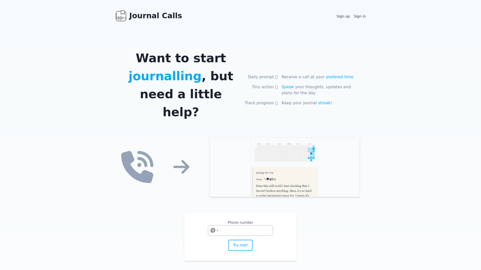 Journal Calls - Daily Prompts for Journaling and Tiny Actions