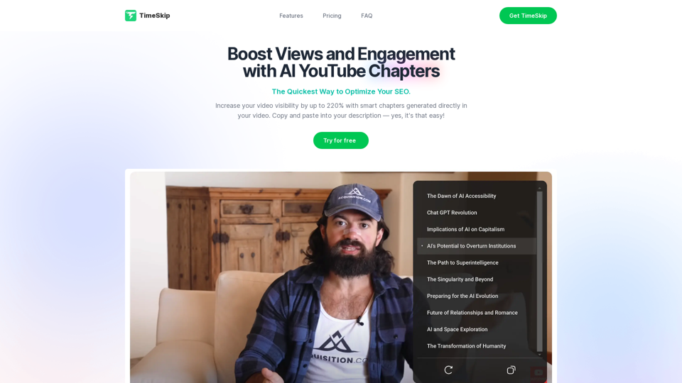 TimeSkip - Optimize Video Visibility with Smart Chapters