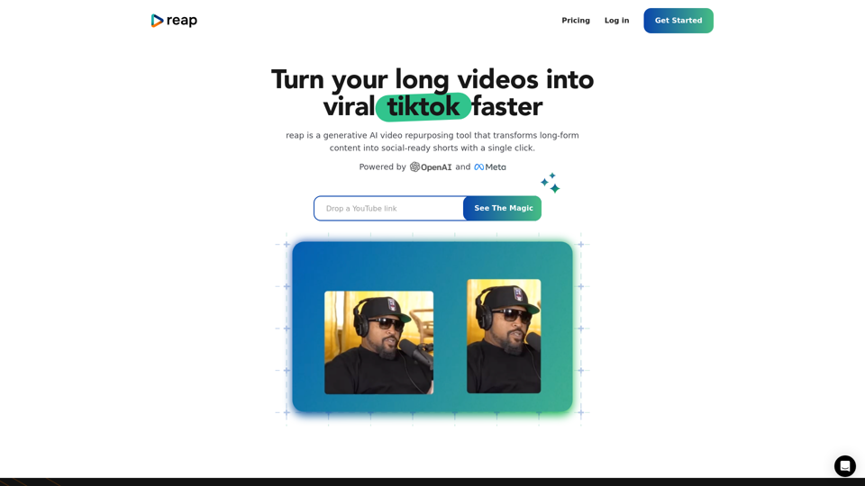 Reap AI - Create viral shorts and reels using AI video clipping