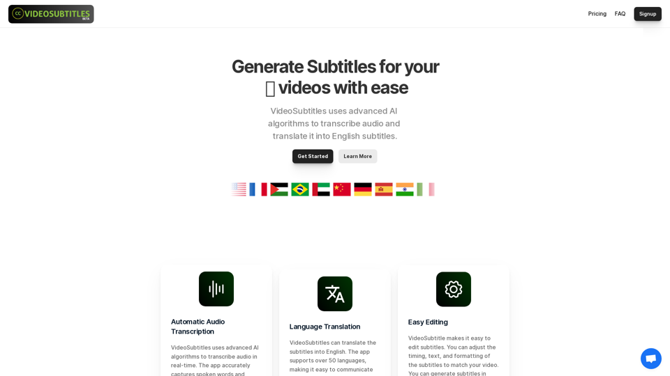 Video Subtitles - Translate Online Platform