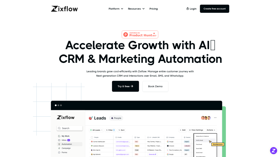 Zixflow Marketing - Features